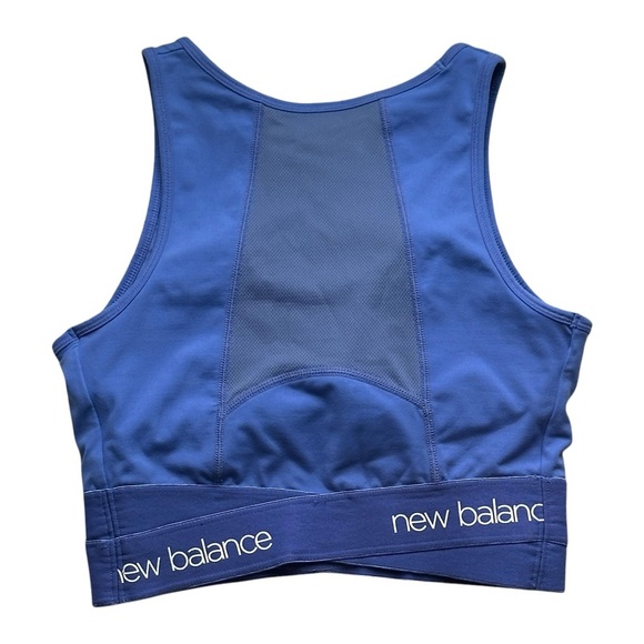 New Balance Logo Band High Support Padded Sports Bra Top Purple Women’s Small - Picture 2 of 3